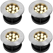 3CCT Outdoor In-Ground Lights, 12W 6" Landscape Lighting, 4-Pack