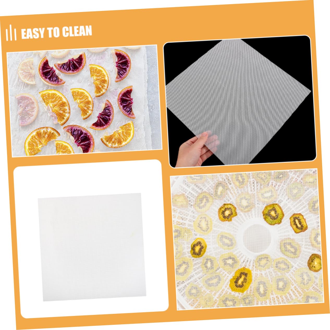 Hojas De Deshidratador De Silicona De 12 Piezas Para El Secado De Alimentos Esteras Antiadherentes Reutilizables Para Frutas Y Accesorios De Deshidratador Esencial De Vegetales