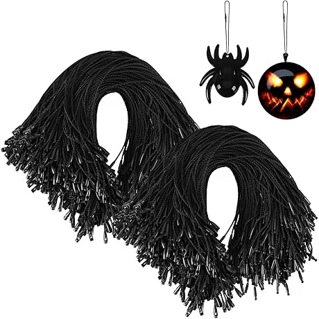 Ornament Hooks - 500 Black Christmas Tree Fasteners With Snap