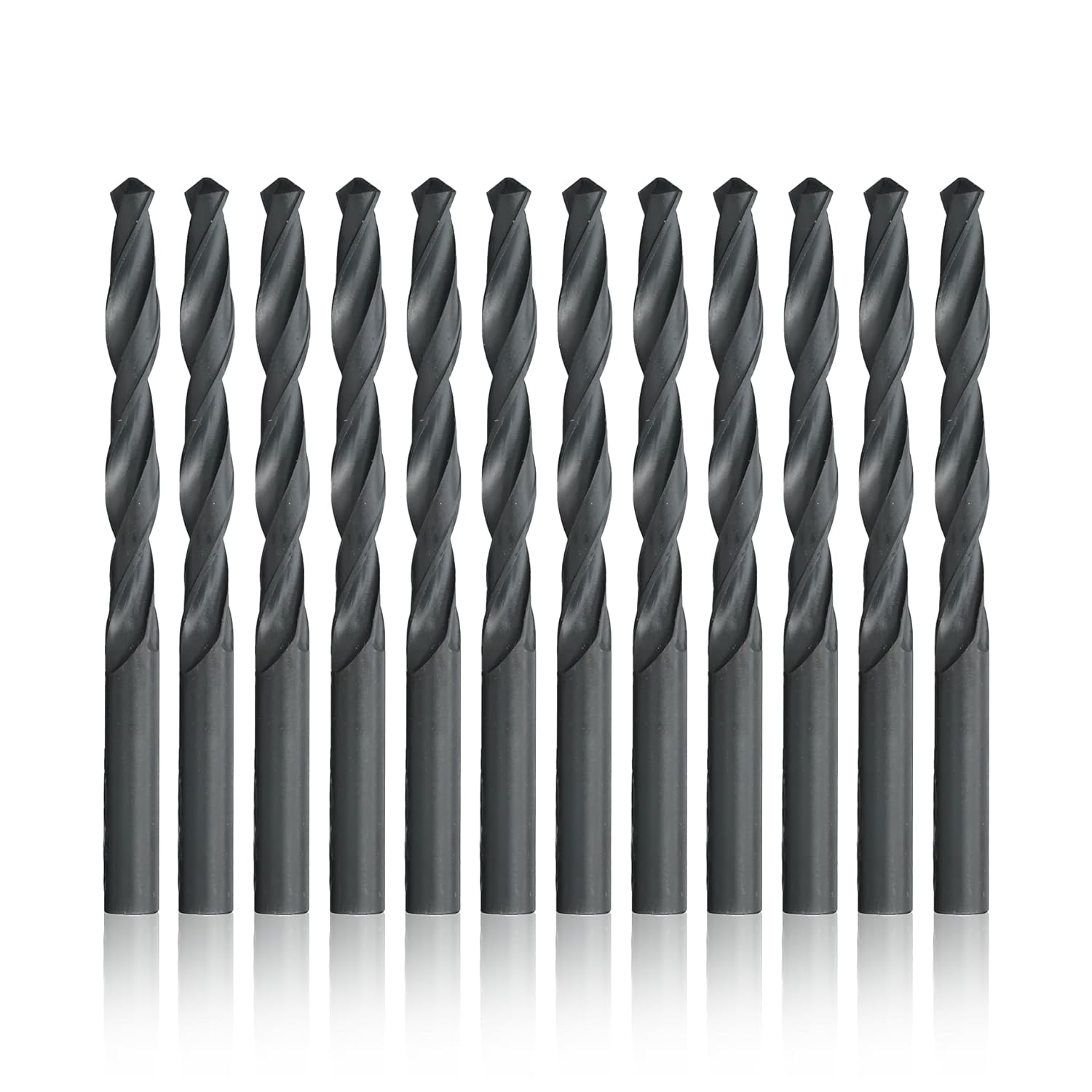 57 HSS Black Oxide Jobber Length Drill Bit, Qualtech, DWDN57, Pack