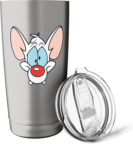 Vista 13 de Pinky and the Brain Pinky - Vaso aislado de acero inoxidable Negro
