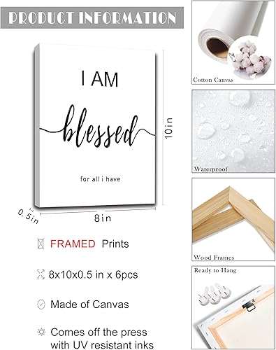 Miniatura 8 de Drsoum Arte de pared inspirador para decoración de oficina, 12 x 16 pulgadas, impresiones motivacionales para pared, oficina, dormitorio, sala de