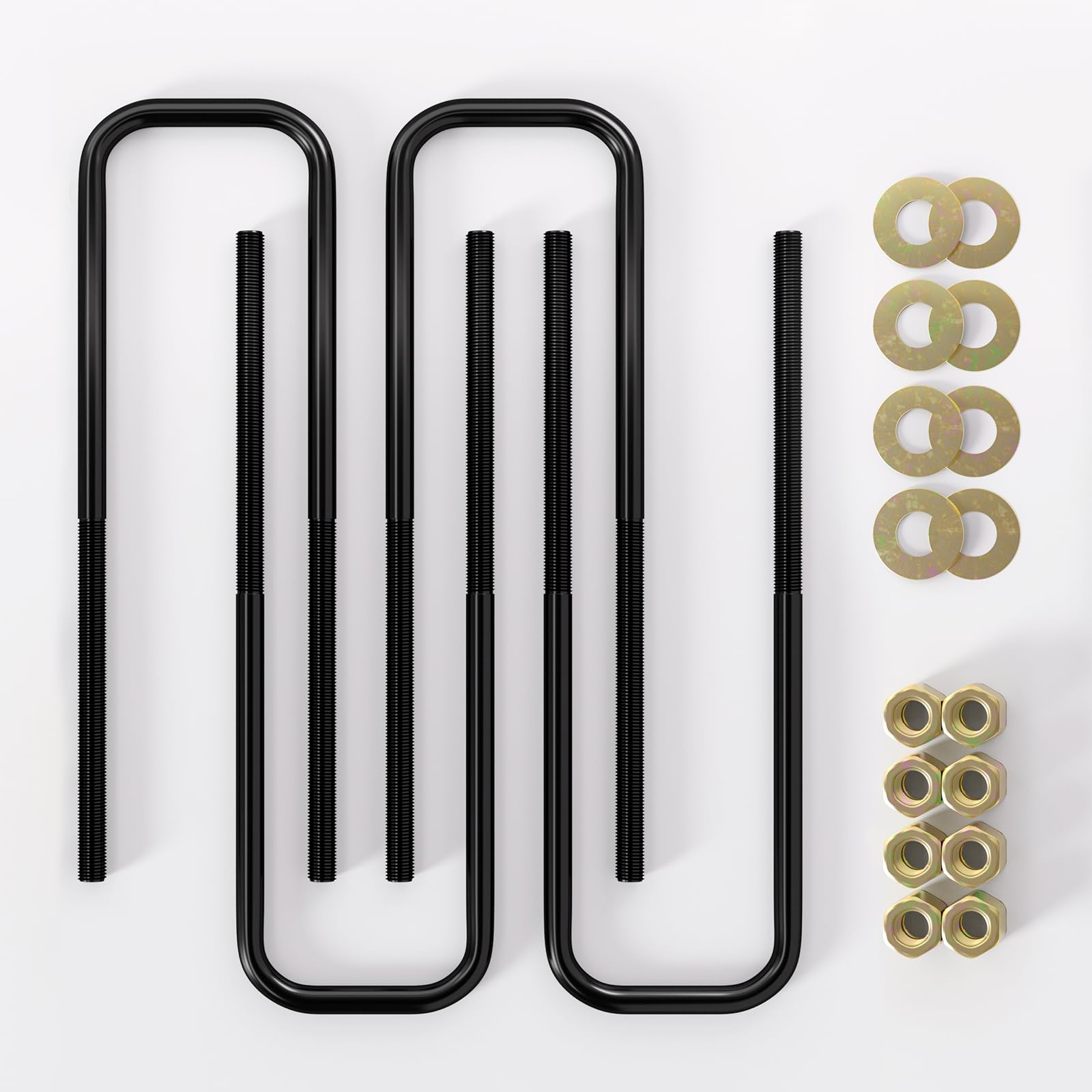 View 1 of ?MIDOU AUTO 4PCS U Bolts 2.5" Wide Leaf Springs 11.2" Long Compatible with 2015-2020 Silverado1500/2500/3500 for 1 to 1.50-Inch Lift Blocks (Silverado)