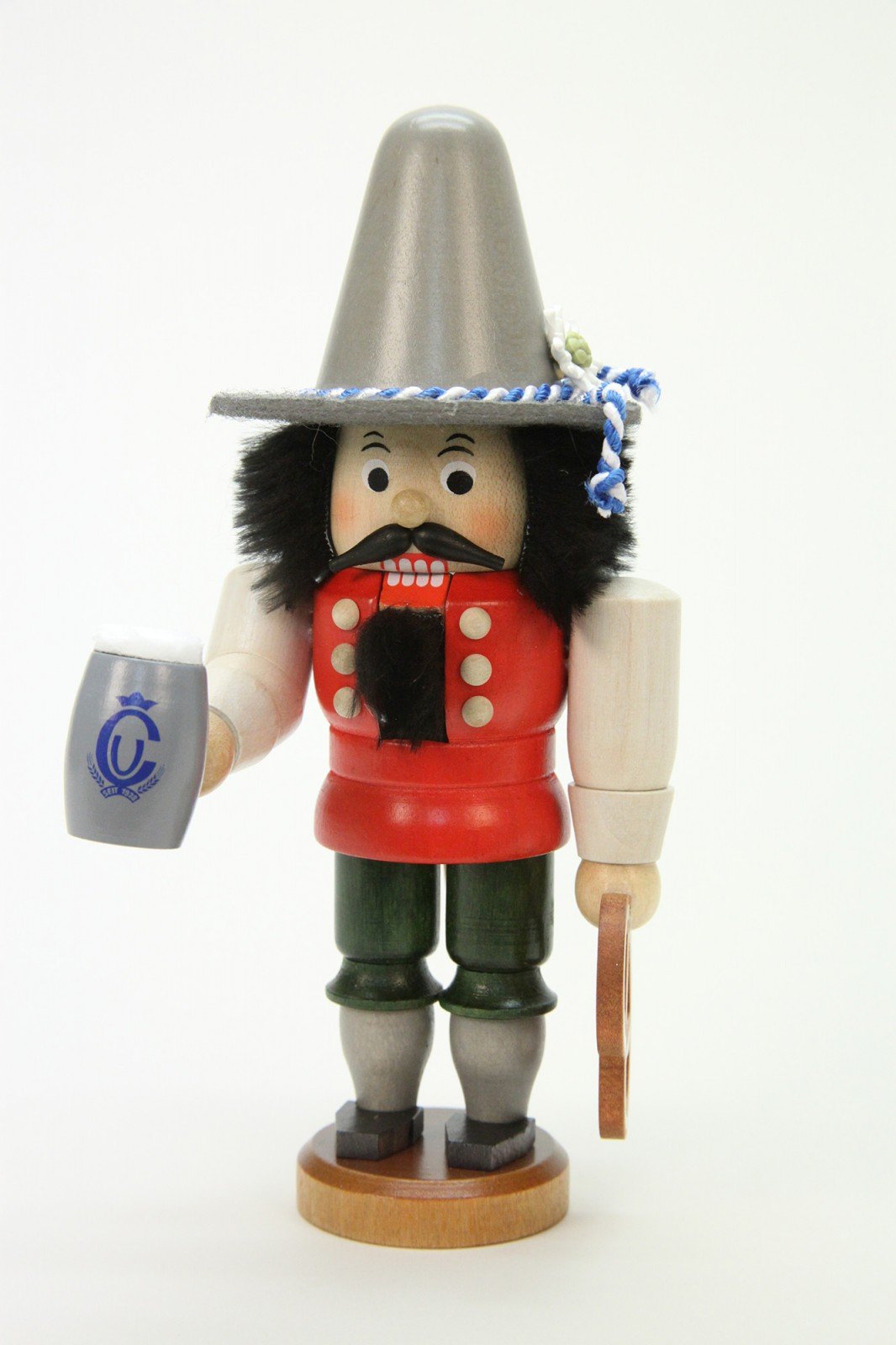 German Christmas Nutcracker Bavarian glazed - 17,5cm / 7 inch - Christian Ulbricht