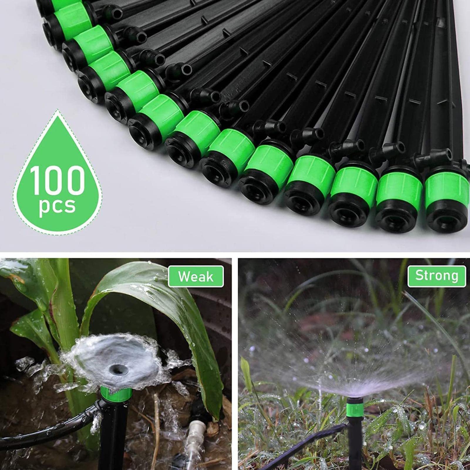 Tropfbewässerung 50 Stück - 360° Sprinkler Mit 8 Löchern Für 4/7mm Schlauch