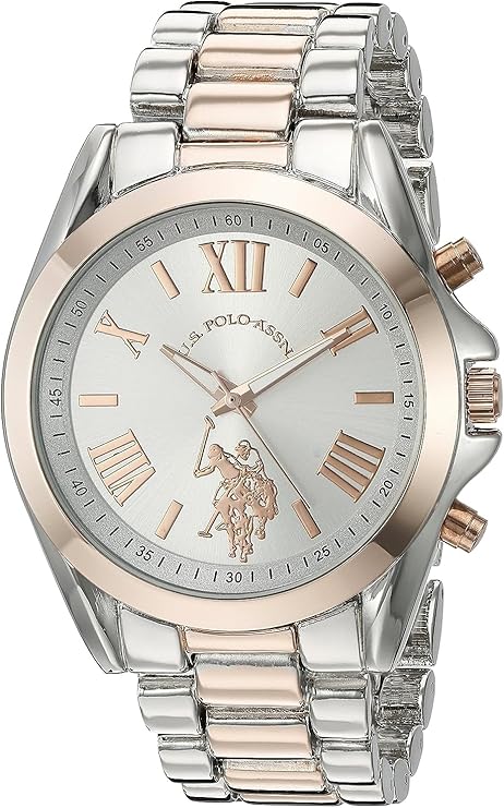 U.S. Polo Assn. Womens Quartz Watch, Analog Display and Stainl... - 1