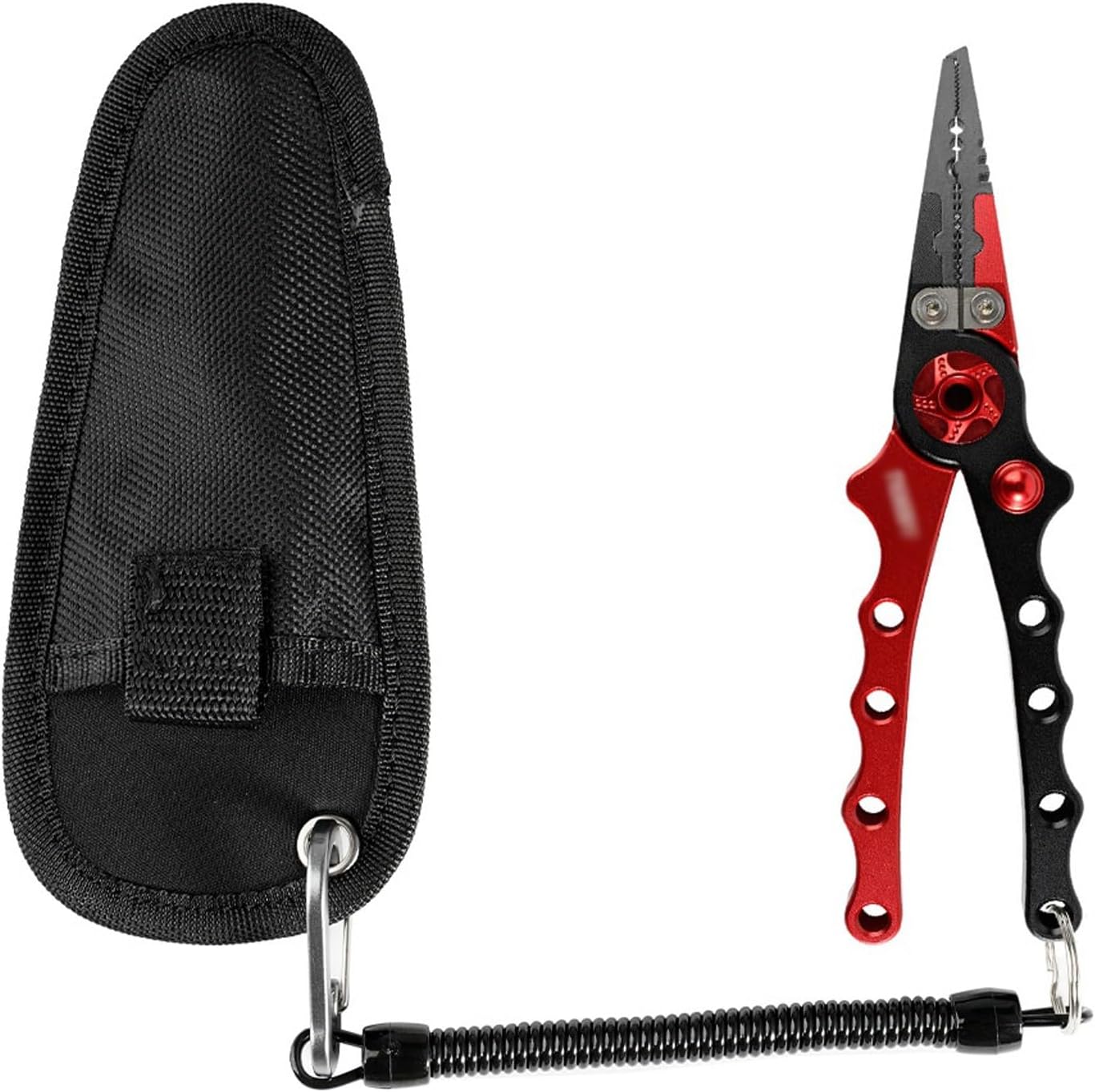 Fishing Pliers Saltwater Fishing Pliers, Stainless Steel Fishing Needle Pliers, Multifunctional Cutting Line Split Ring Hooks Removal Tool With T Cover