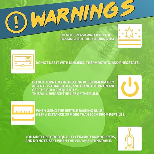 Miniatura 6 de LUCKY HERP Paquete de 2 bombillas de calor para reptiles de 75 W (2 generación), bombilla de luz solar para reptiles y anfibios, lámparas de calor
