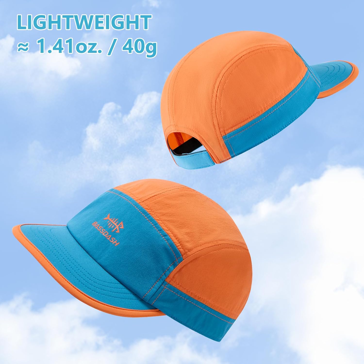 BASSDASH Ultralight UPF 50+ Soft Baseball Caps Unstructured Quick Dry Folding Hat Adjustable for Men Woman Outdoor Activities - Image 3