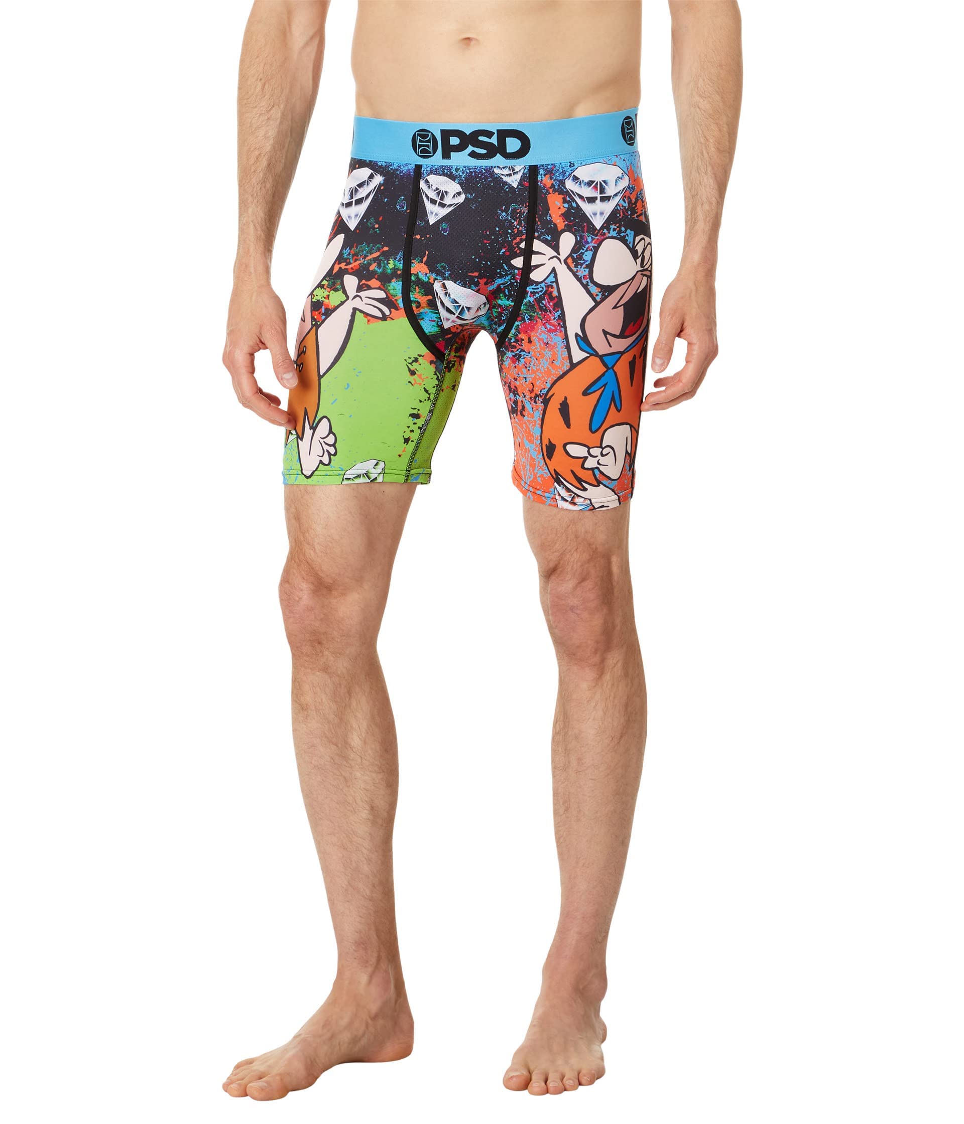 PSDMen's Flinstones Boxer Briefs - Breathable and Supportive Men's Underwear with Moisture-Wicking Fabric