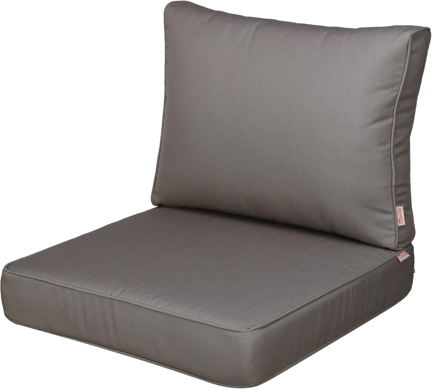 UIXE Outdoor Deep Seat Cushion Set with Slipcovers, Patio Furniture Cushions & Back Pads, Sectional Sofa Bistro Chair Cushion - Coffee, Set of 4