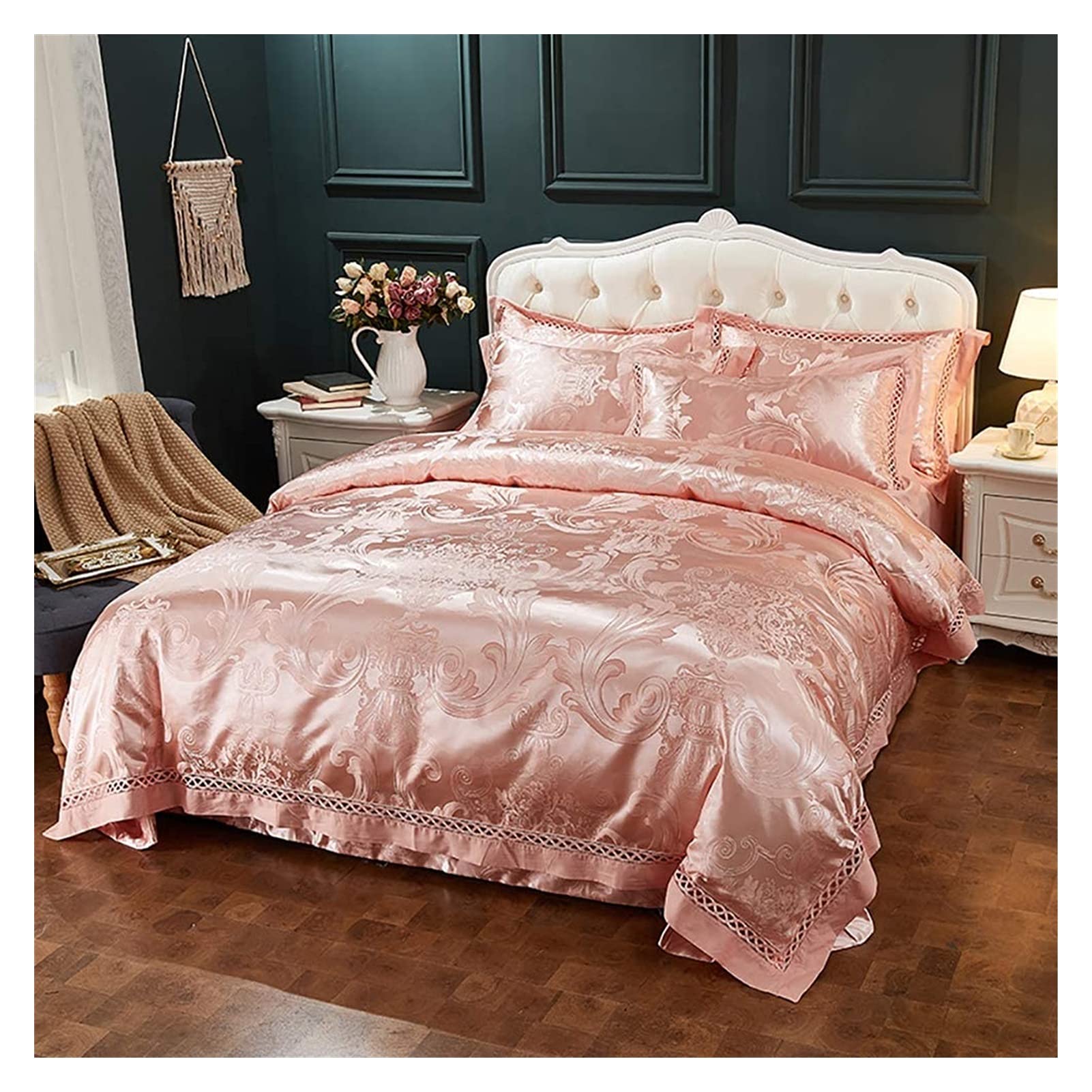 布団カバー 4点セット ベッドシーツセット　キングサイズ 　グレー 布団カバー 4点セット ベッドシーツセット キングサイズ グレー