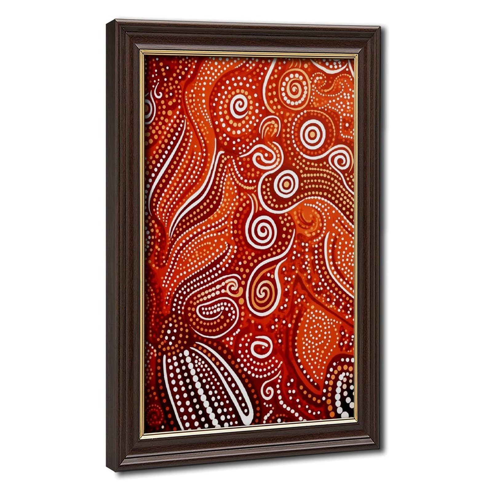 AYINUER Abstract Orange Swirl Dot Pattern Poster Canvas Poster for Dorm Room Decor Gift