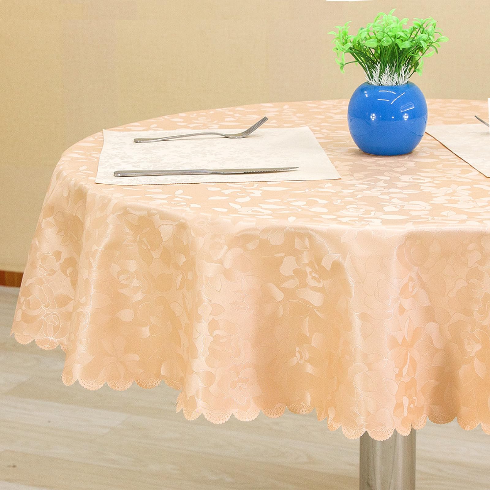 Manteles Mesa Antimanchas Impermeable Resistente Al Desgaste en Caliente Nórdico o para Cocina Comedor Color de Luz C 200cm de Diámetro Redondo
