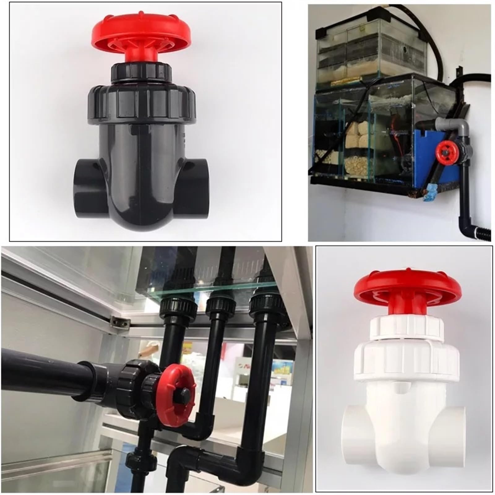 1 szt. UPVC ID 20/25/32/40/50 mm Zasuwa kontrola przepływu PVC Przełącznik zaworu kulowego w nawadnianiu ogród akwarium AC230V) (wewnętrzna średnica 20 mm (dn15), AC230 V)