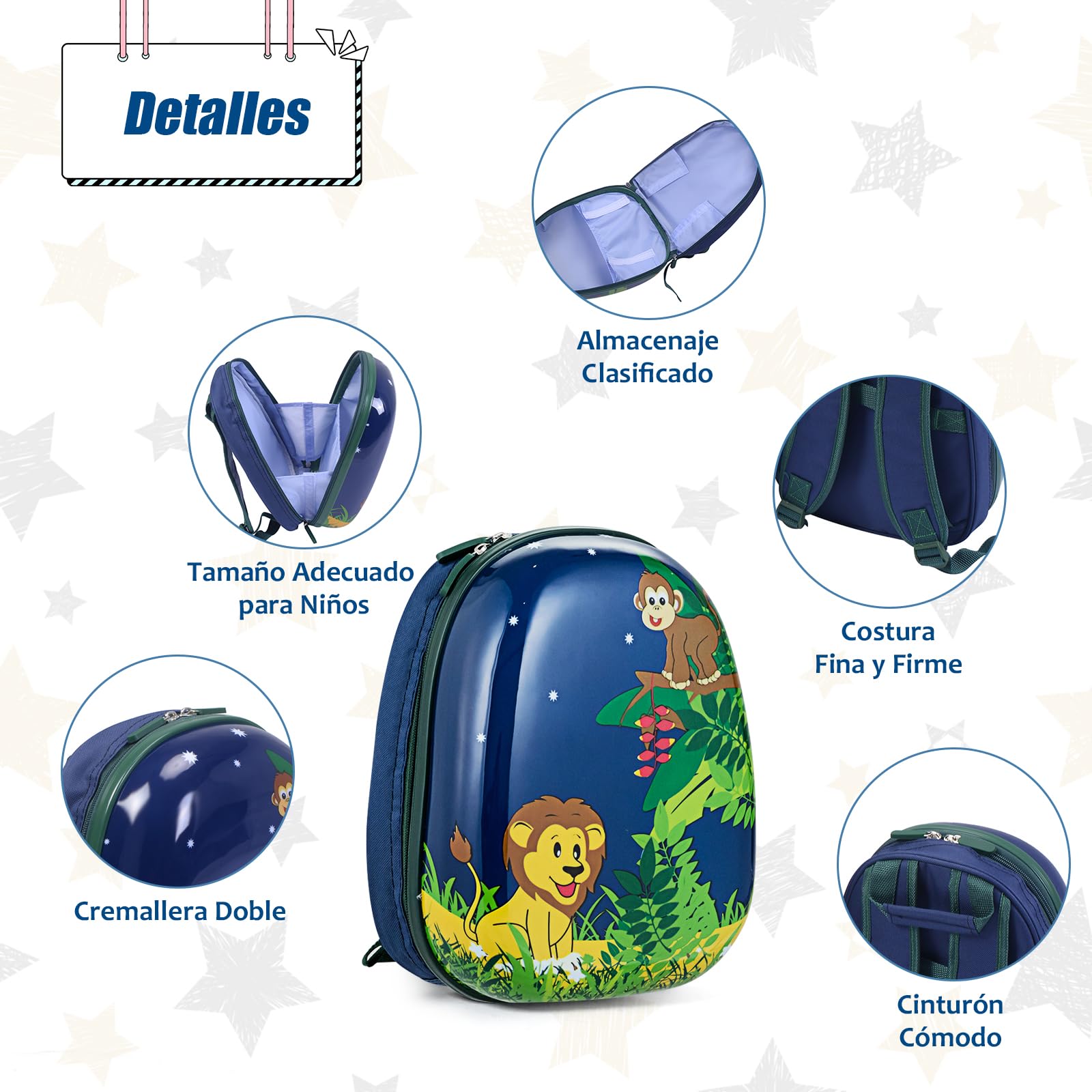 RELAX4LIFE Juego de 2 Maletas para Niños con 4 Ruedas Giratorias 360°, Maleta de Viaje Infantil con Mango Ajustable, Doble Cremallera y Película de PC, Regalo para Niños (Modelo 1)
