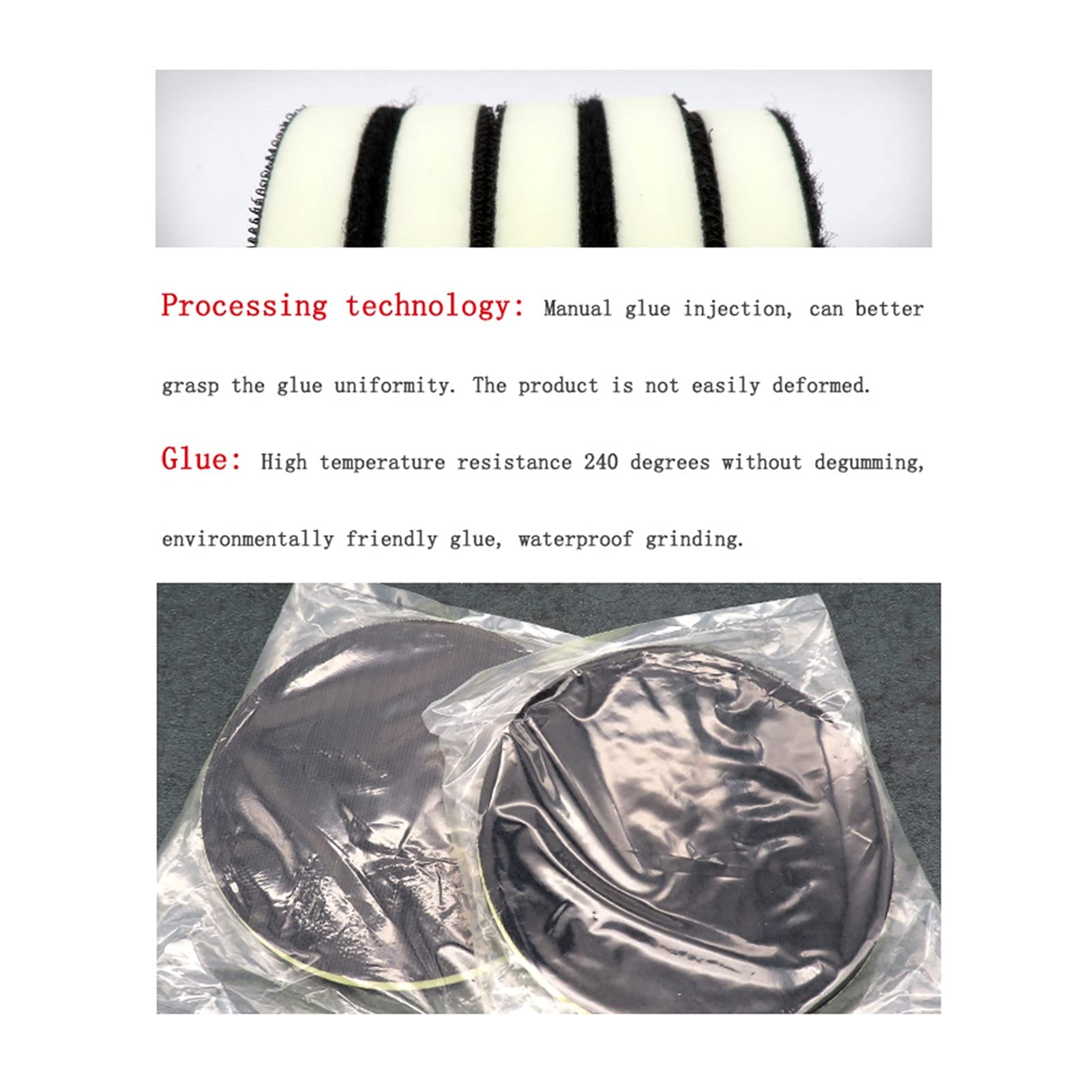 Almohadilla de Pulido 5pcs 5"125mm PU de Espuma de la PU de la Interfaz de la Interfaz de la Densidad de la Densidad de la Densidad de la Cabeza de la Cabina de lineador de lineador de lijadora