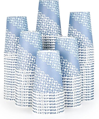 Miniatura 16 de MUCHII Tazas de café de papel de 16 onzas, vasos de papel desechables, 210 unidades, vasos de papel desechables para bebidas calientes, tazas