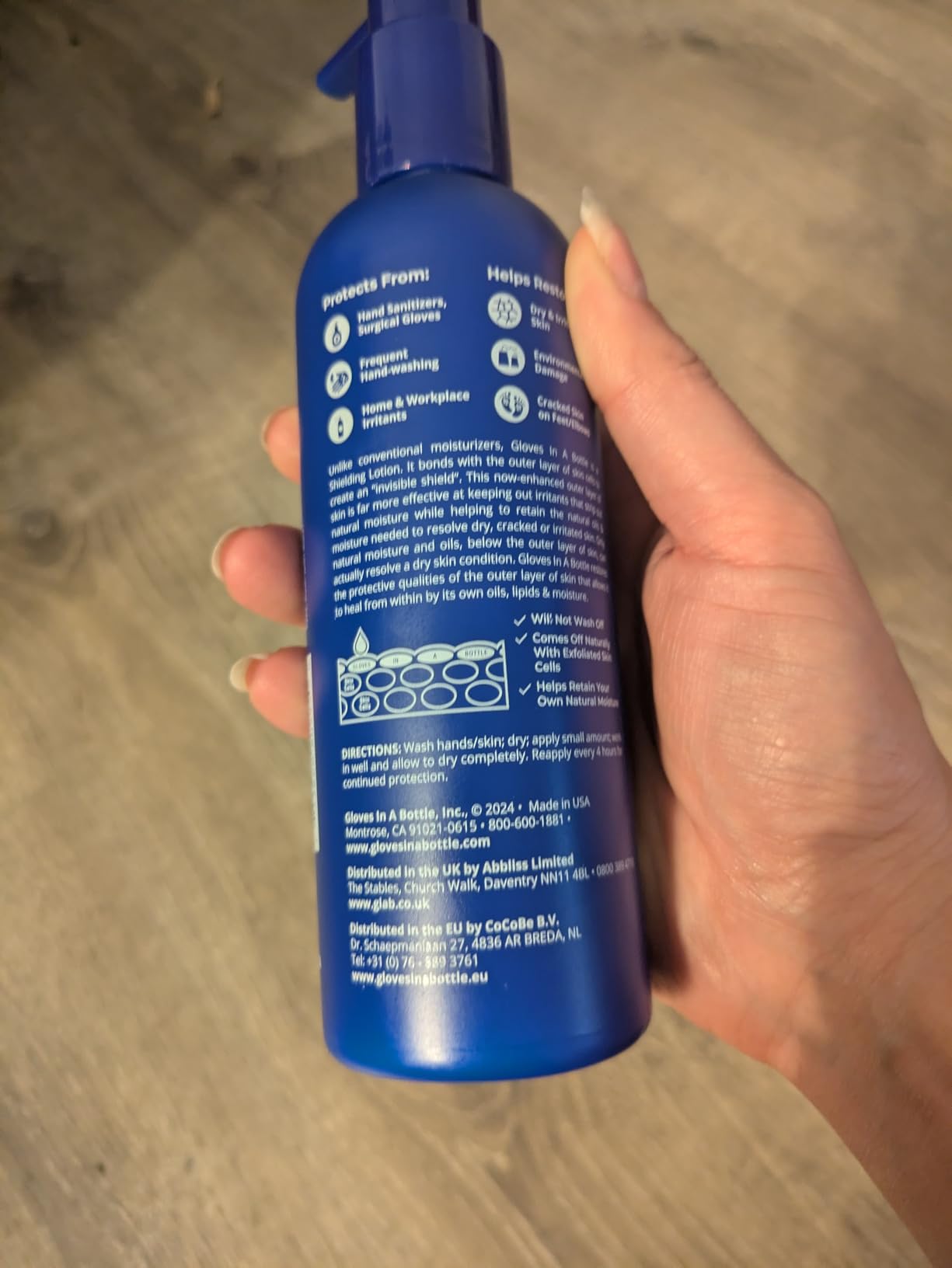 Gloves In A Bottle Shielding Lotion – Protective Lotion for Dry, Cracked & Sensitive Skin |Non-Greasy, Fragrance Free Barrier Moisturizer | Safe for Women, Men, & Babies 6 Months+ | 8 Oz with New Pump