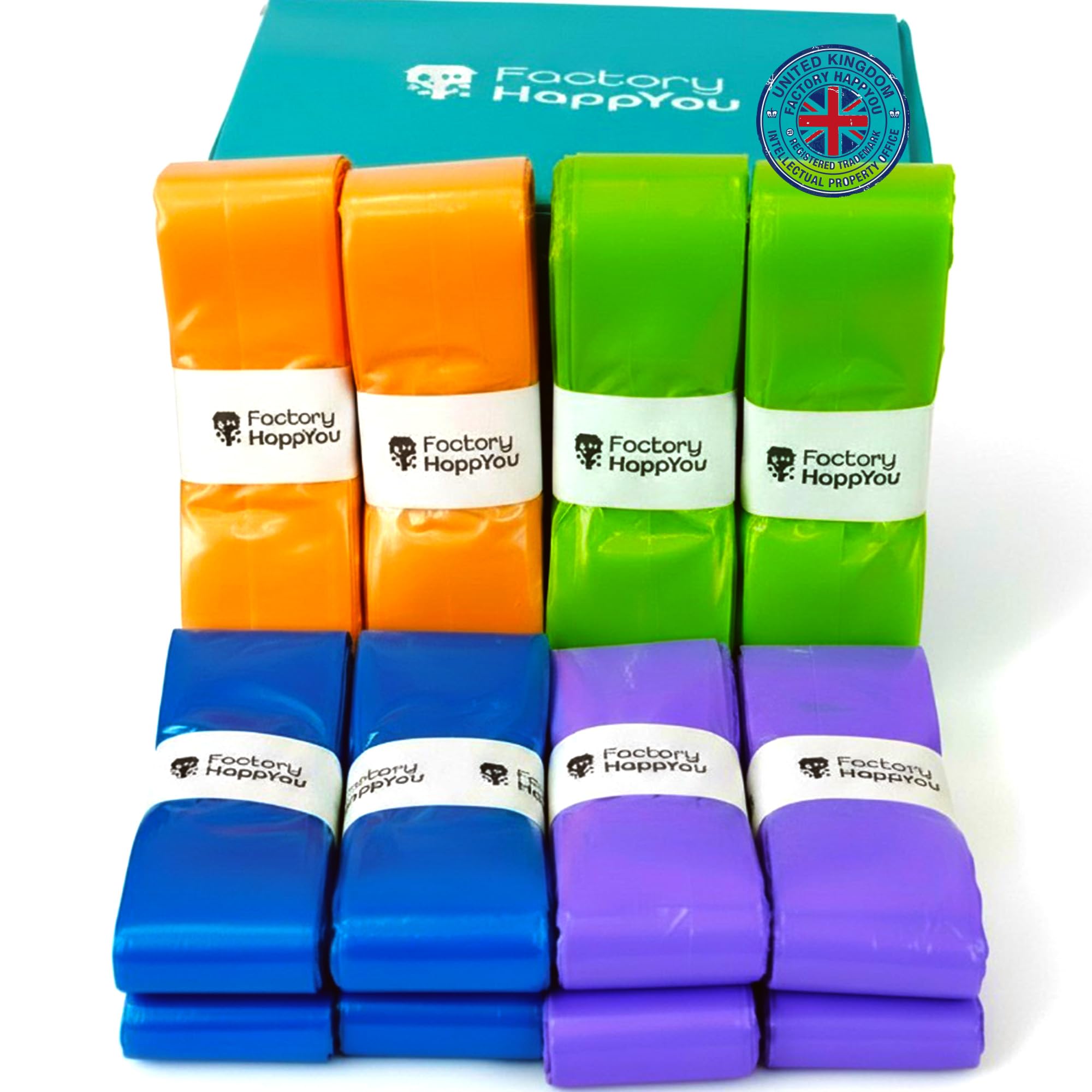 Factory Happyou 8-Pack Nappy Bin Refills compatible with Angelcare, Tommee Tippee and Foppapedretti, 7.5 Metres Long, Extra Thick with Odour Barrier, BPA Free