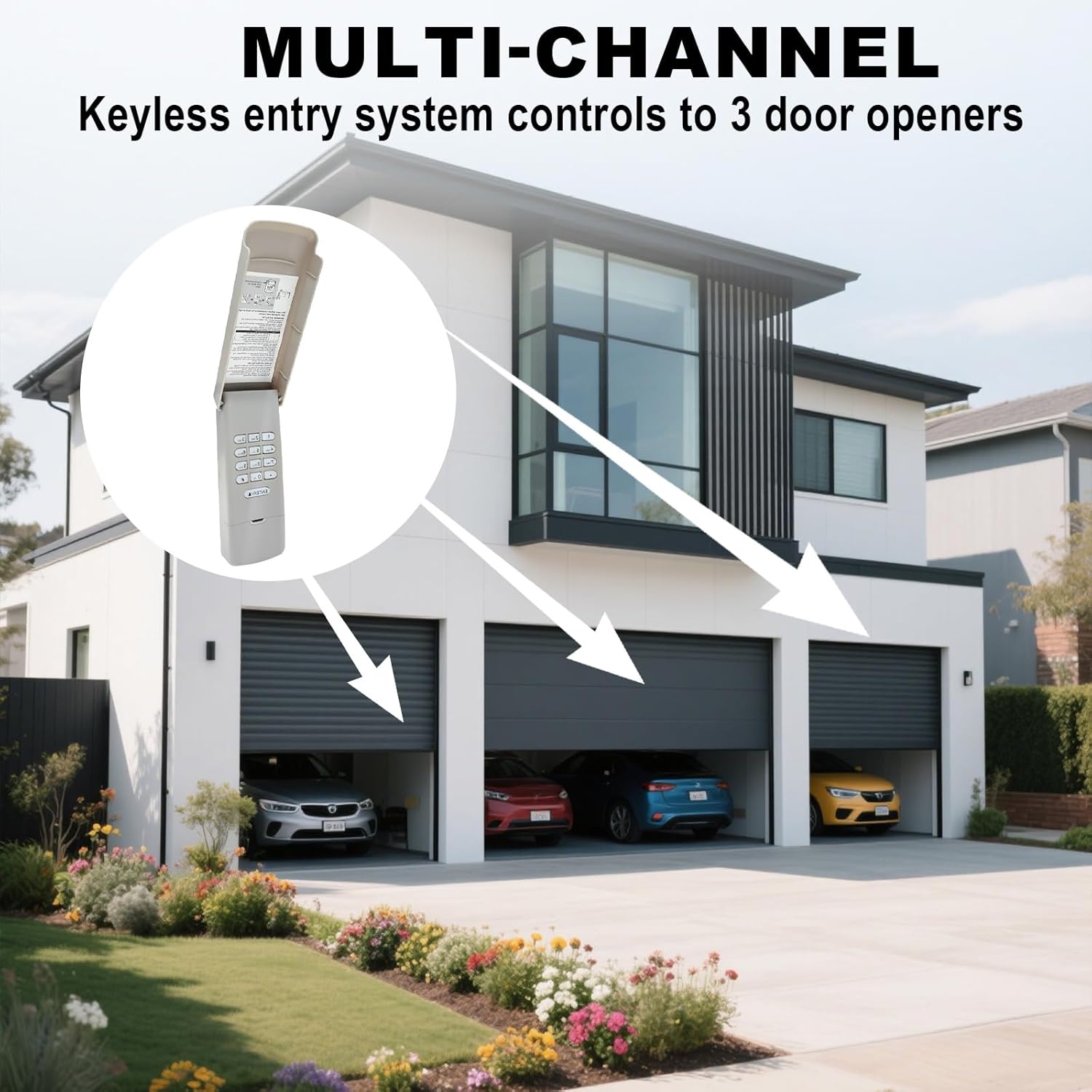 Garage Door Opener Keypad for Liftmaster Chamberlain Craftsman Garage Door Opener wtih Garage Door Sensor Kit
