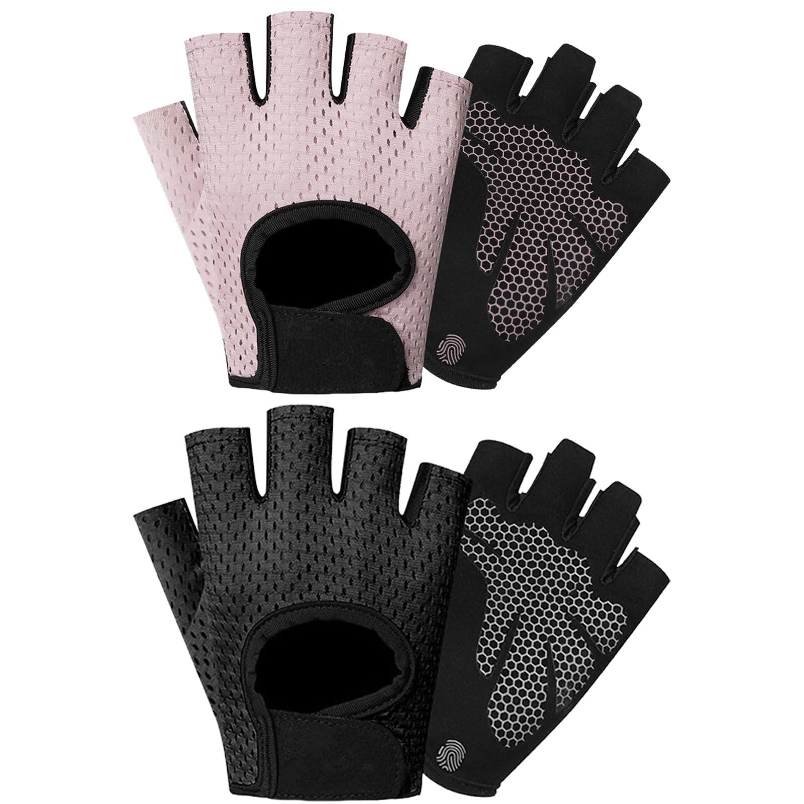 2 Pairs Weight Lifting Gloves for Men & Women, Gym Gloves, Breathable Weight Gloves Women, Workout Gloves, for Weightlifting, Cycling, Strength Training