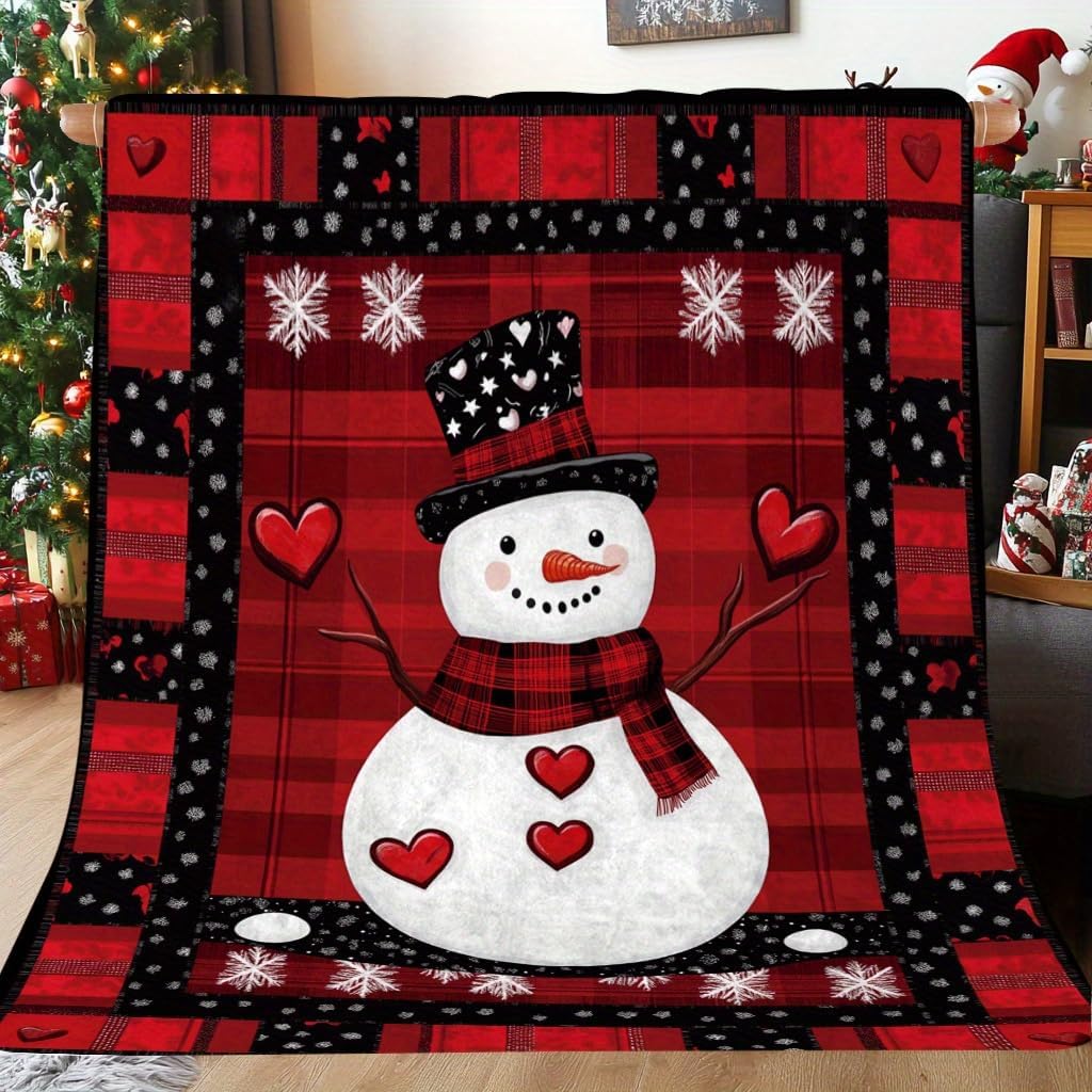 Christmas Flannel Blanket - Ultra Soft Fuzzy Plush Throw Blanket for Couch & Bed, Cozy Fleece Gift for Family, Friends, Kids, Adults，60" X80"