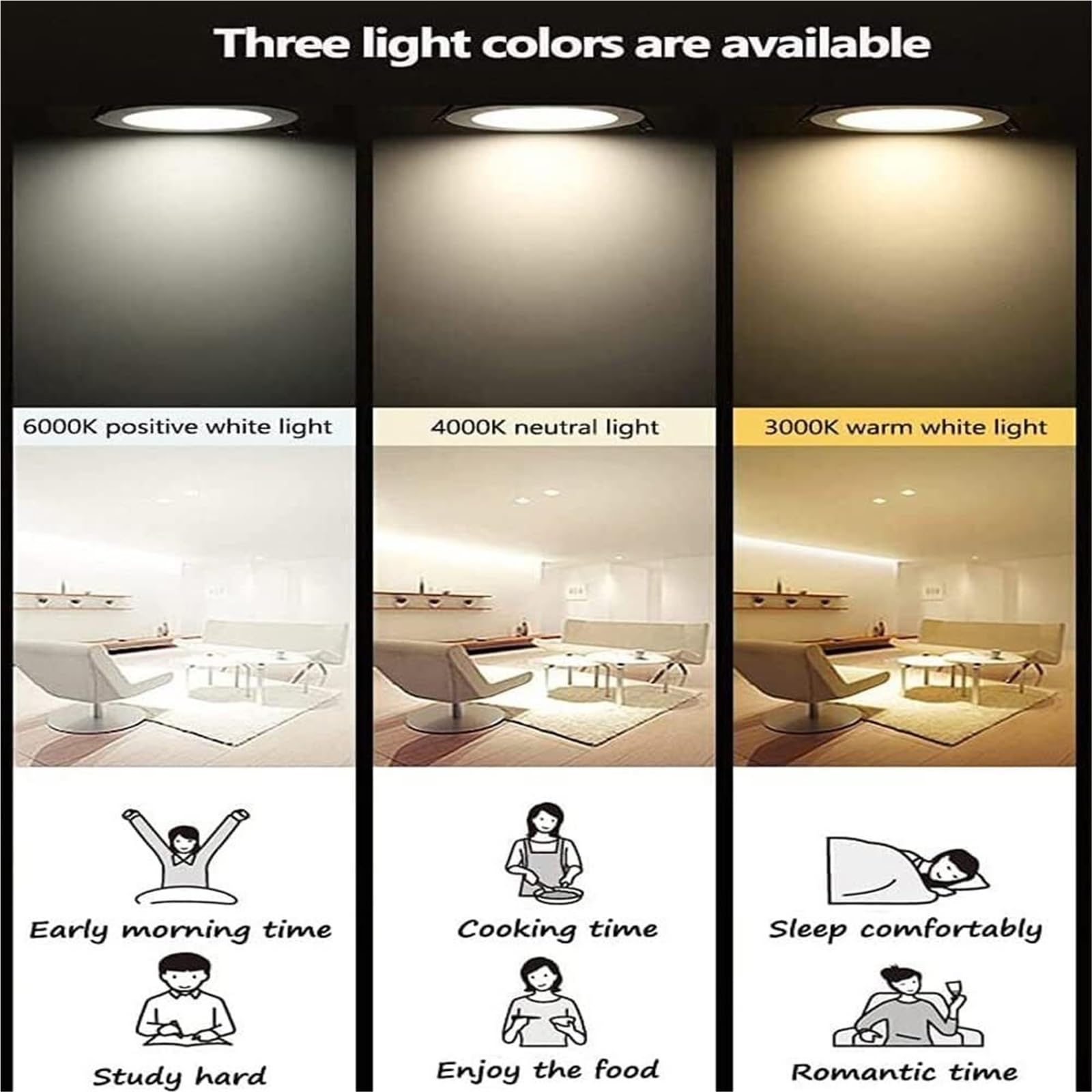 6 sztuk wpuszczanych opraw downlight, listwa maskująca, ultracienkie reflektory punktowe, w całości miedziana listwa maskująca, oprawa downlight 5W/8W z oświetleniem dzie,8w-Neutral light