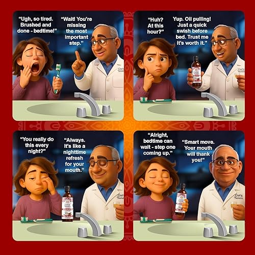 Miniatura 10 de GuruNanda Aceite de coco con 7 aceites esenciales y vitamina D3, E, K2 (Mickey D), ayuda con el aliento fresco, la salud de los dientes y las