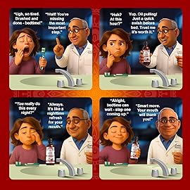 GuruNanda Cinnamon Oil Pulling Travel Sized Mouthwash, Promotes Calmness, with Neem & Ashwagandha for Fresh Breath & Happy Gums, Alcohol-Free, TSA-Friendly, 3 Oz