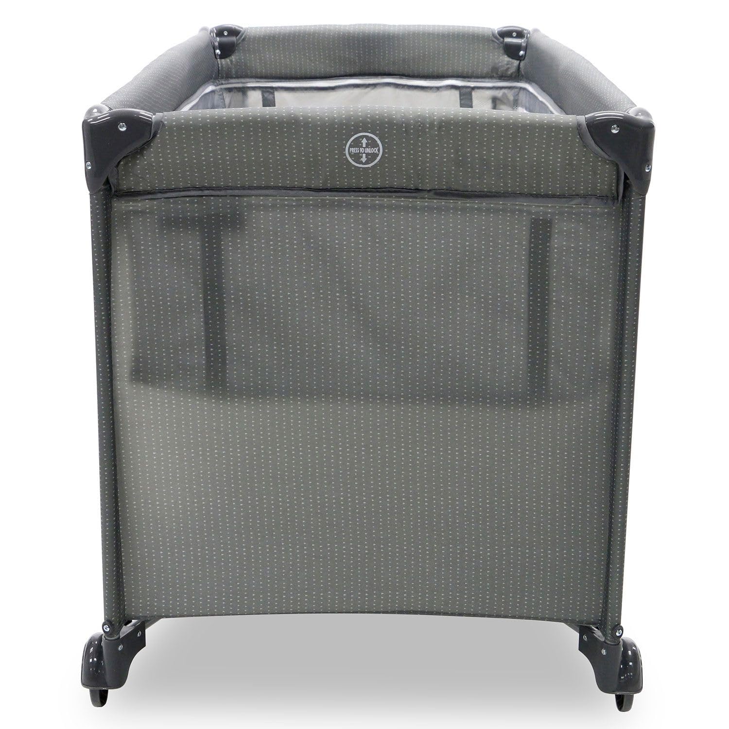 ASALVO Cuna de viaje 120x60 Smooth para bebé y niños de 0 a 15kg /2 EN 1, Cuna y Parque, Plegable en 30 segundos con Altura ajustable, Gris Baby