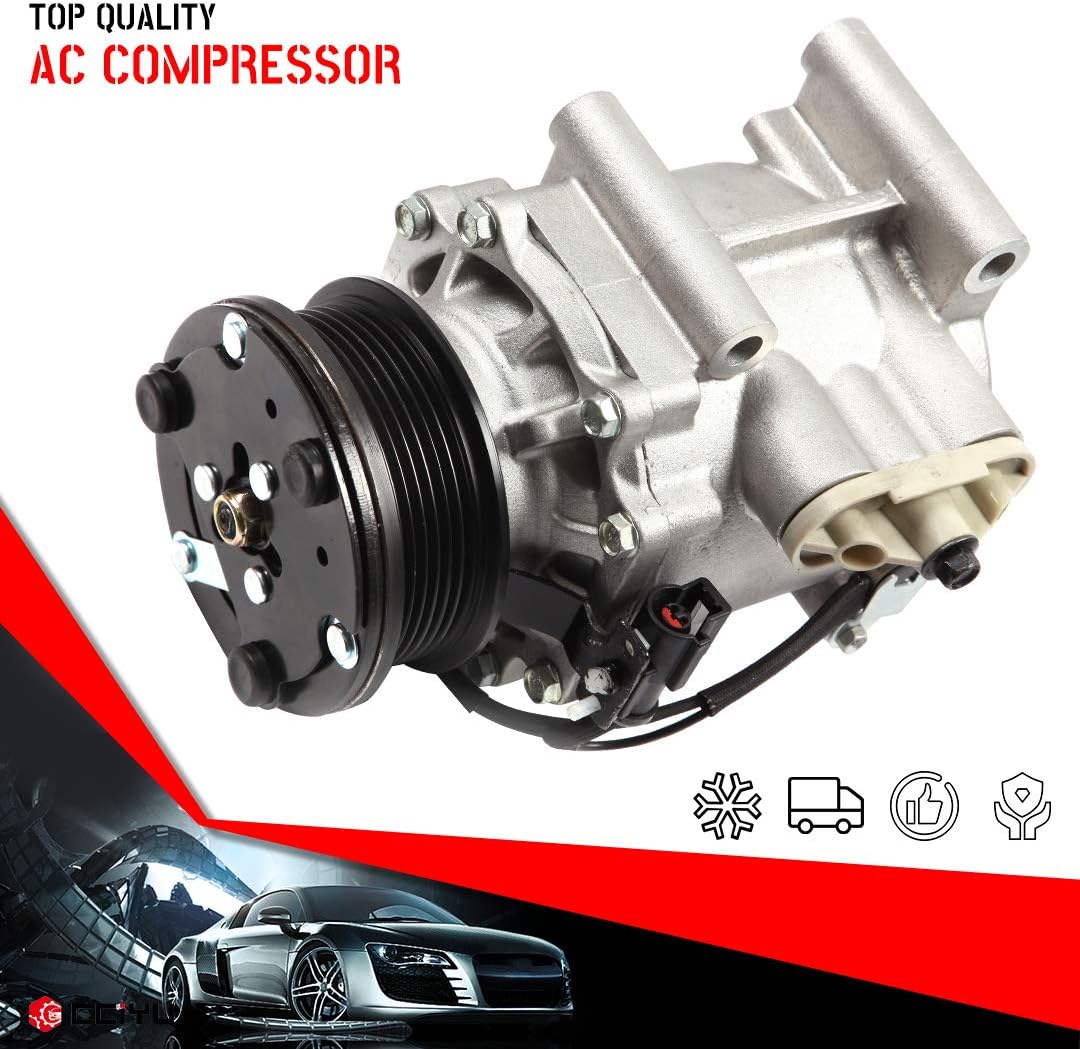 cciyu Air Conditioning Compressor for Chevrolet Equinox 3.4L 2005 Replaces AC Compressor for Car 6 Grooves