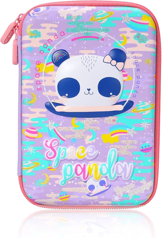 PowerKing 3D Pencil Case Pencil Box, Cute EVA Panda Pen Pouch