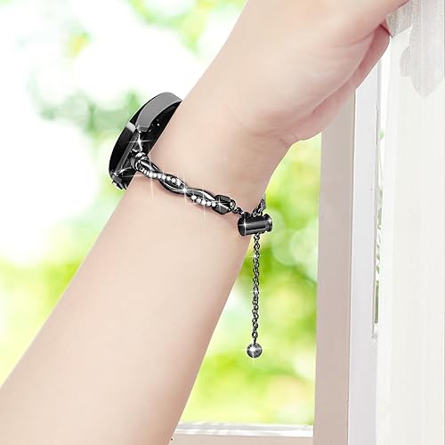 Miniatura 3 de Bling Galaxy Watch Band 1.571.732 pulgadas, pulsera delgada brillante para mujer 0.787 in para correas de reloj Samsung 7654