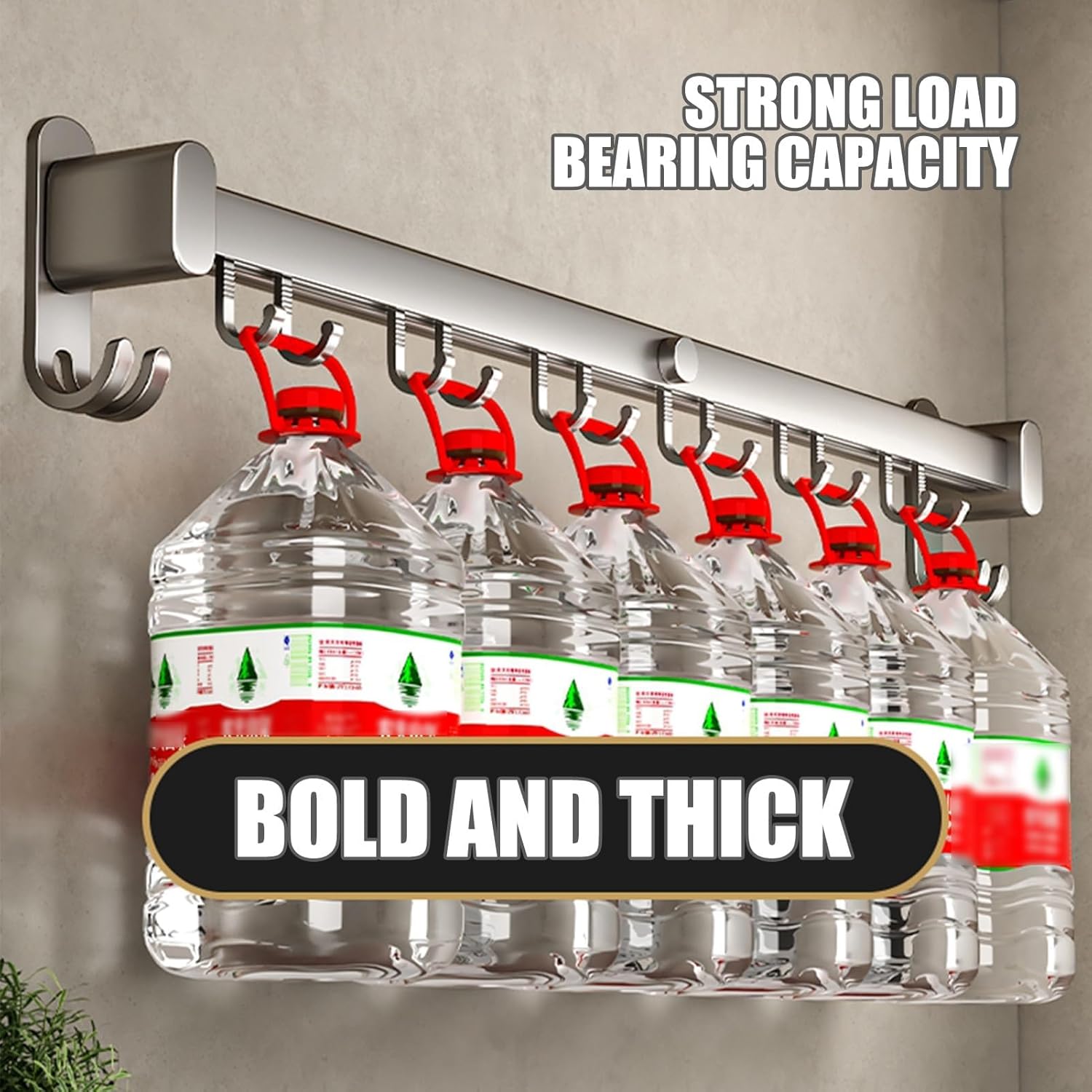 Kitchen Utensil Rack Hanging Pot Rack Organizers Wall Mounted All-in-One Kitchen Wall Organizer Multi-Functional Hanging Storage,60cm