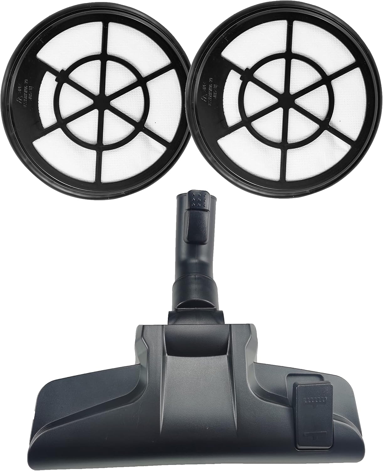 2Pcs Filters And 1Pc Floor Nozzel Replacement Compatible With Eureka NEN110A NEN110B NEN110D Whirlwind Canister Vacuum Cleaner, Compared to Part NEN0101 NEN0102