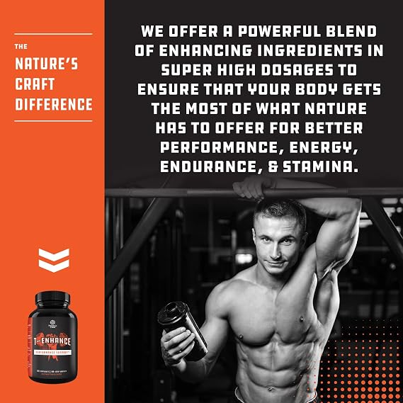 T-Enhance Testosterone Booster for Men with Horny Goat Weed - 60 Count