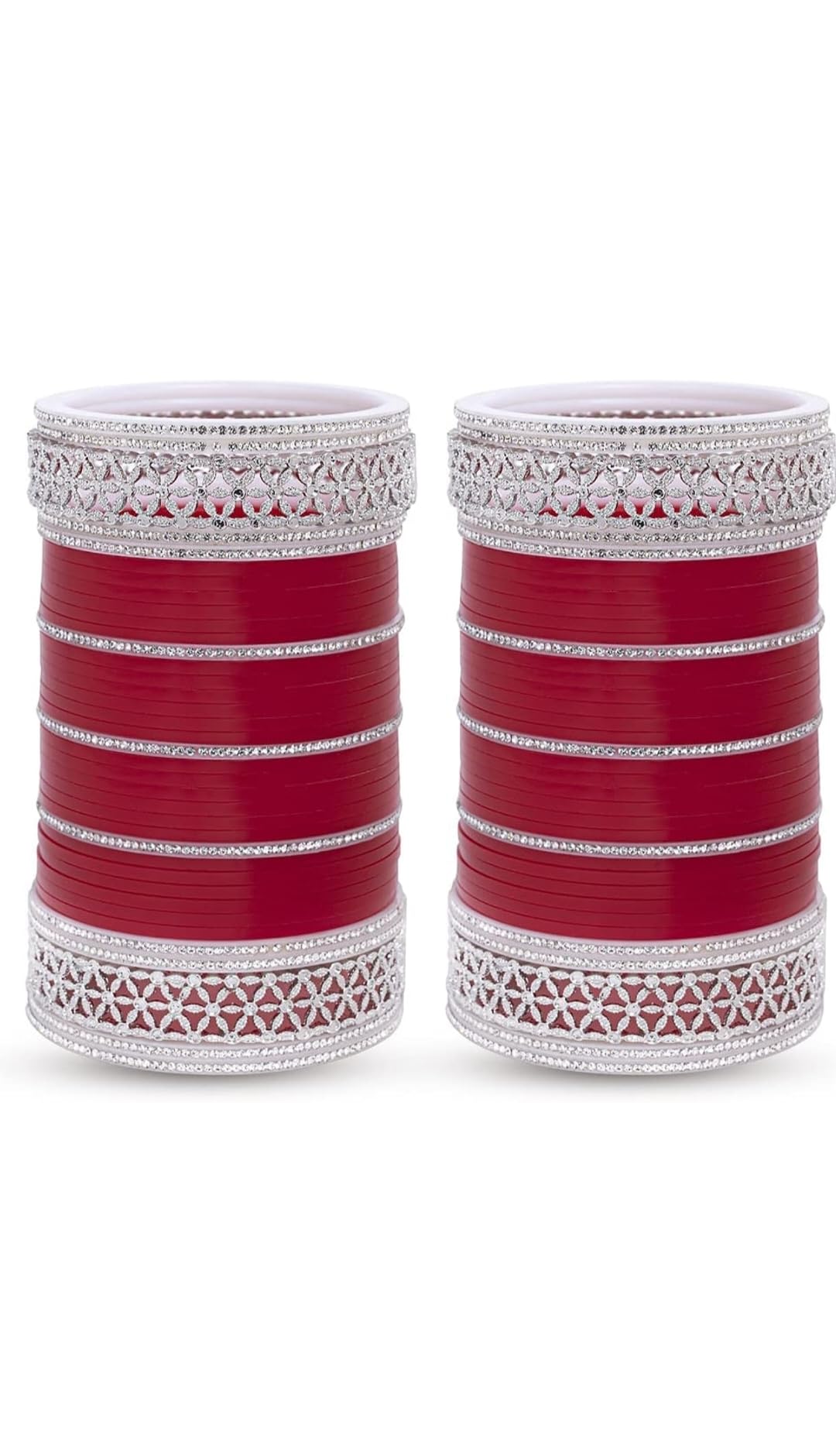 Jewellery Bridal Bangle Set Red Designer Chura Dulhan Wedding Punjabi Choora Fashion Jewellery Chuda For Women (B0D4HD3GWY) Amazon Price History, Amazon Price Tracker