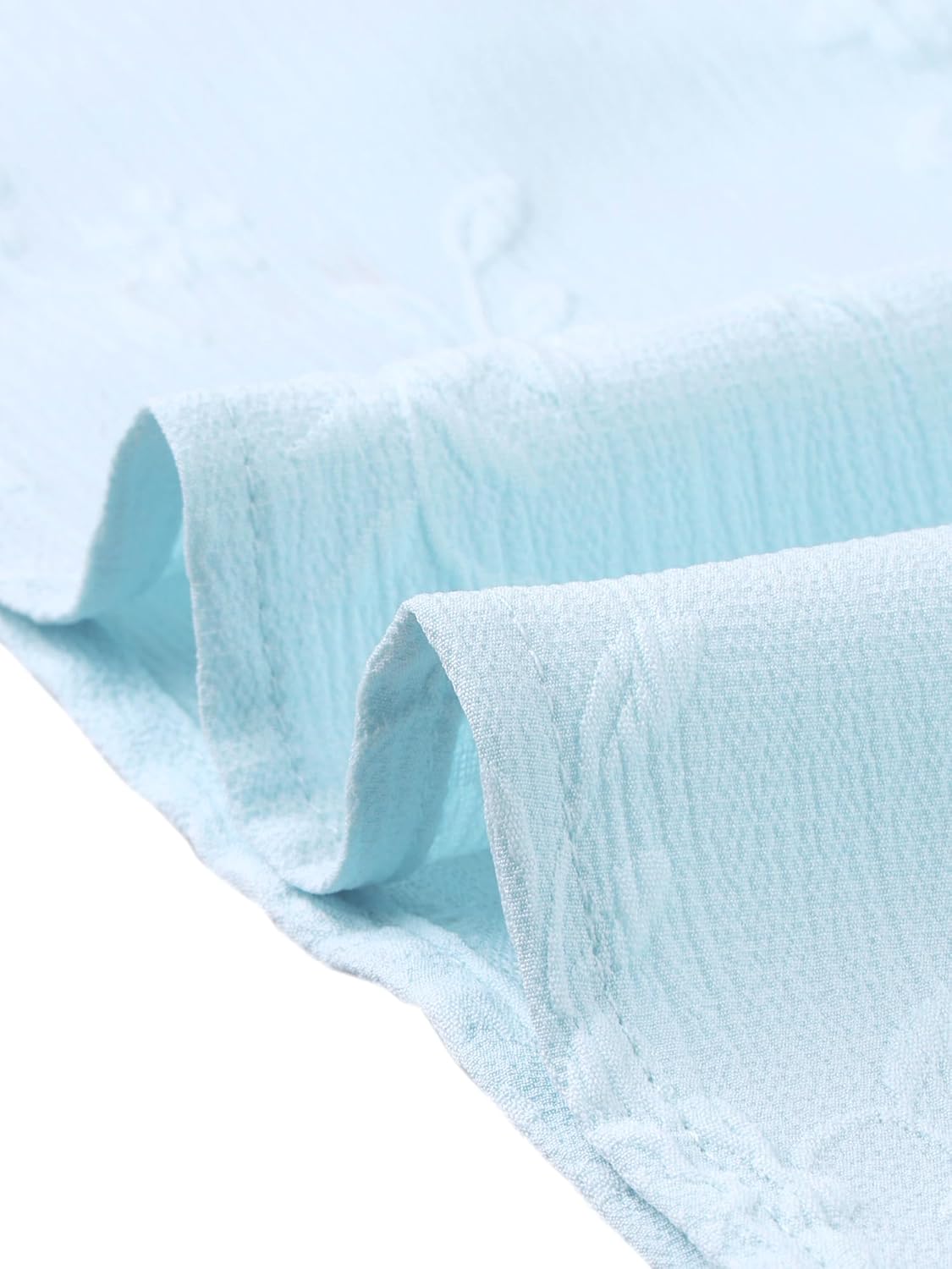 Allegra K Peter Pan Collar Blouse for Women's Floral Jacquard Puff Short Sleeve Kawaii Top - Image 5