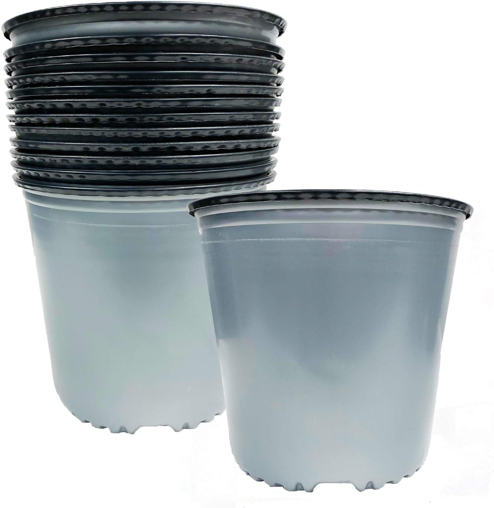 Viagrow VHPP200-12S VHPP Nursery Pots, 12 Pack, 2 Gallon, Silver