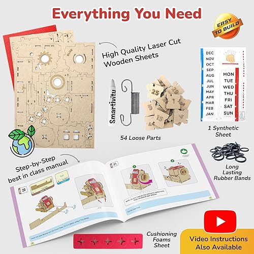 Miniatura 5 de Smartivity Calendario infinito de mesa y organizador de escritorio  Regalo de cumpleaños para niños de 8 a 14 años  Actividad de construcción