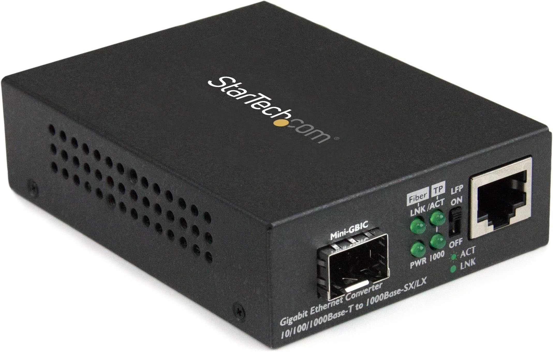 StarTech.com Multimode / Single Mode Fiber Media Converter - Open SFP Slot - 10/100/1000Mbps RJ45 Port - LFP Supported - IEEE 802.1q Tag VLAN - , TAA (MCM1110SFP)