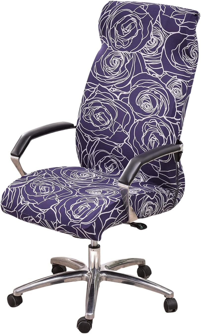 Amazon.com: CRFATOP Stretch Computer Office Chair Cover with Durable ...