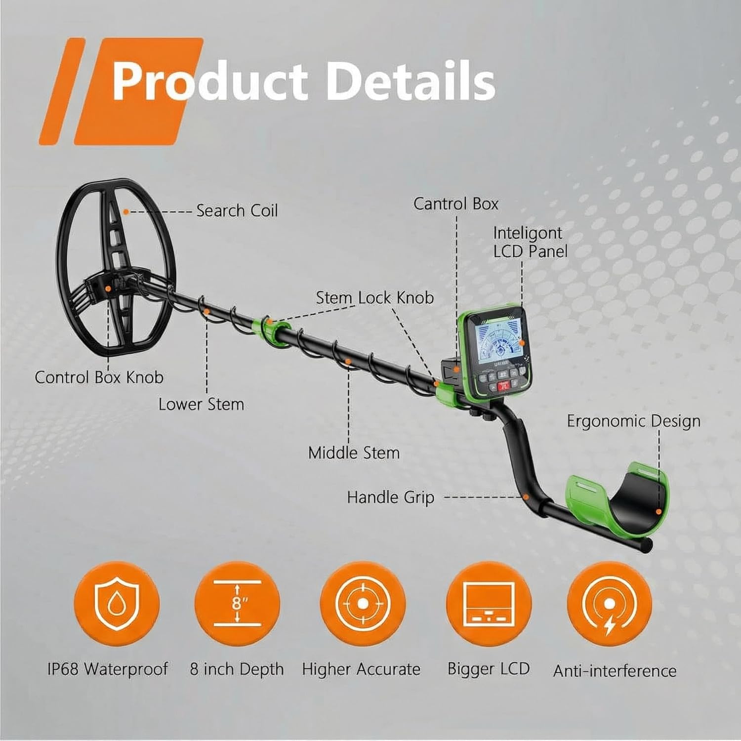 Metal Detectors for Adults & Kids, All Metal & Disc Modes for Gold Detector with High Accuracy 11" Search Coil