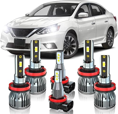 SYJIIP Bombillas LED para faros delanteros compatibles con Nissan SENTRA 2013 2014 2015 2016 2017 2018 2019, bombillas H9 H11 para faros delanteros