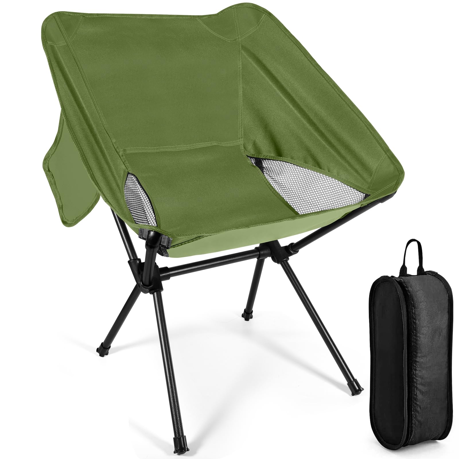 Chaise de camping pliante légère avec sac de rangement portable