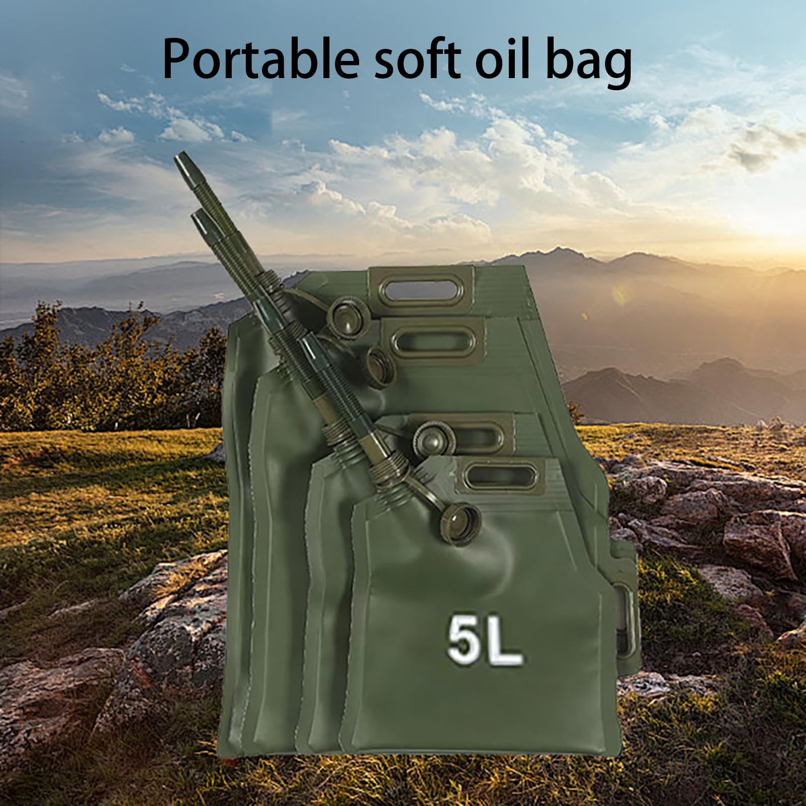 Depósito De Combustible Flexible Moto - Contenedor Portátil Y Plegable Gasolina, Para Caravanas, Autocaravanas, Acampadas, Viajes De Aventura En Moto Y Transporte En Emergencias,20L