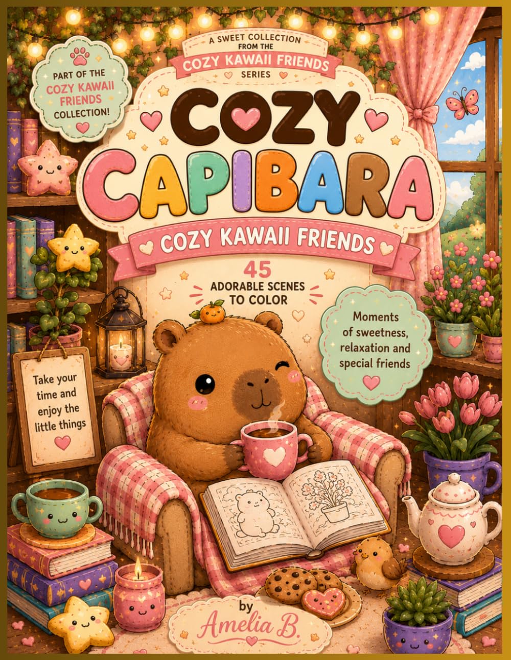Cozy Capibara - Coloring Book: Cozy Kawaii Friends Series