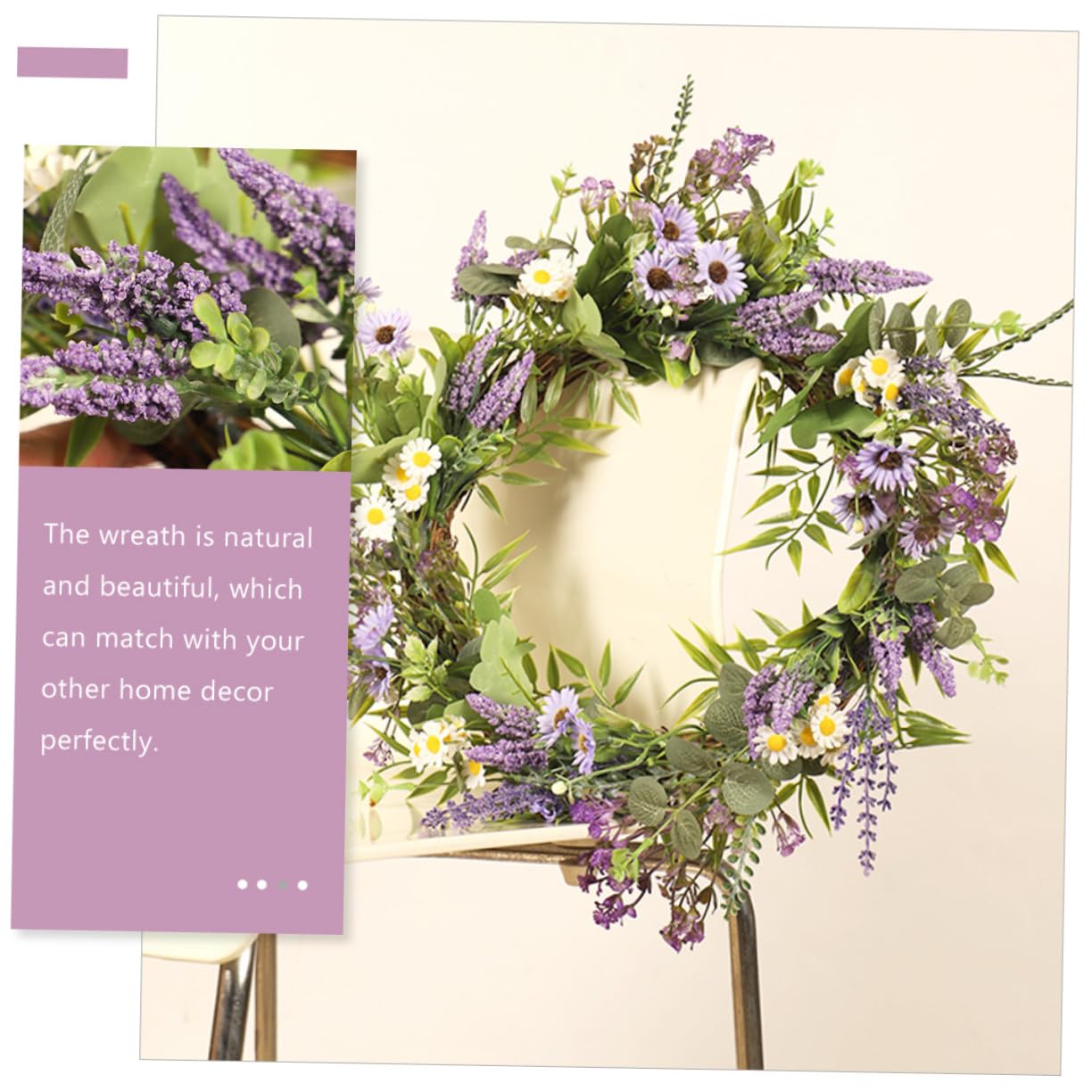 Cabilock Ghirlanda da Appendere alla Porta Decorazioni per Porte Delicate Ghirlanda Primaverile Multifunzione Articolo per Finestre Aspetto Luminoso e Naturale