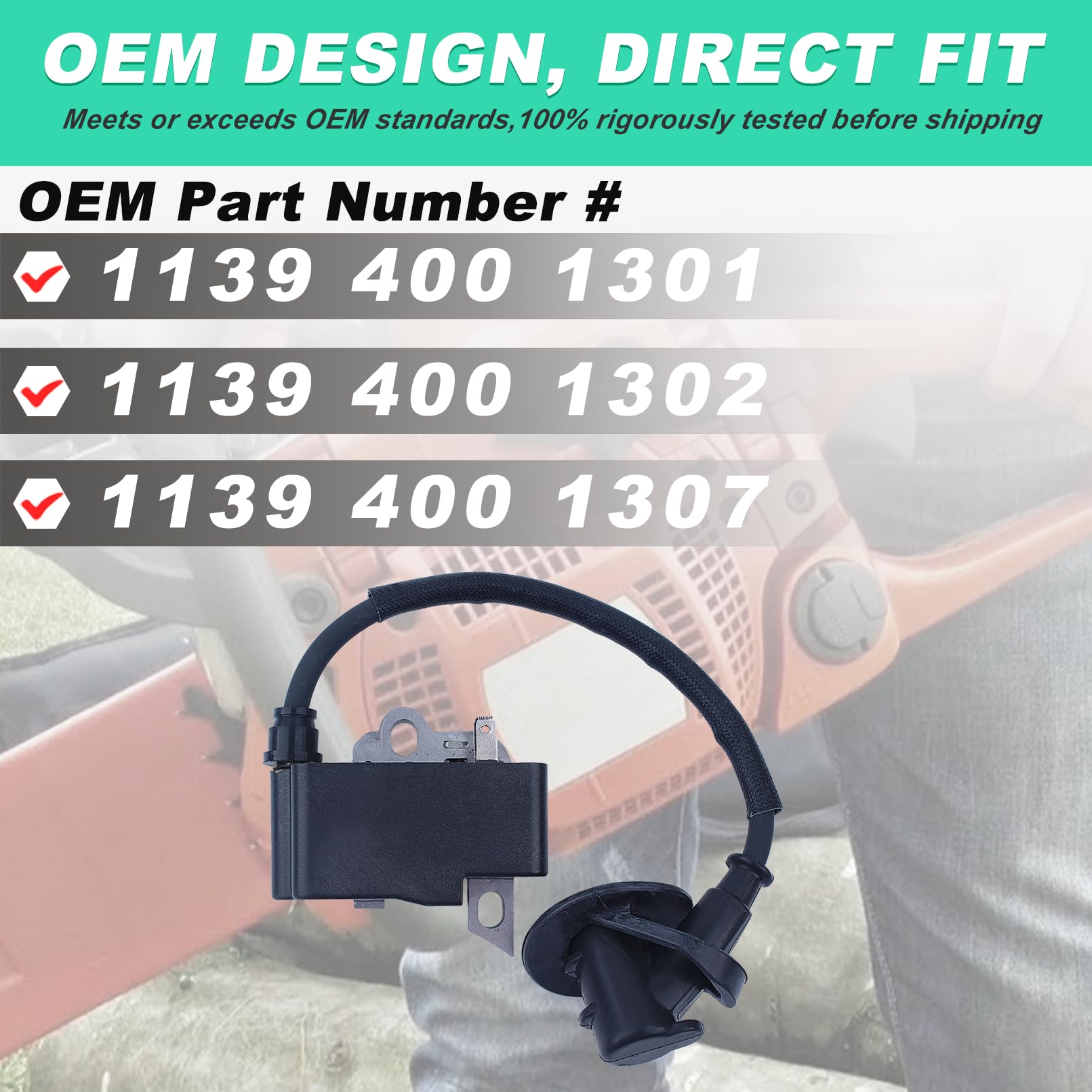Adefol Modulo bobina di accensione per Stihl MS181 MS211 MS211C MS171 serie ricambi con candela 1139 400 1307